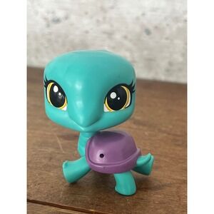 Littlest Pet‎ Shop LPS Turtle Toodles Tortuga #73 Purple & Green